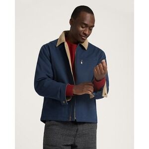 Pendleton Tahoma Mens Navy Blue Canvas Work Jacket Corduroy Collar XL